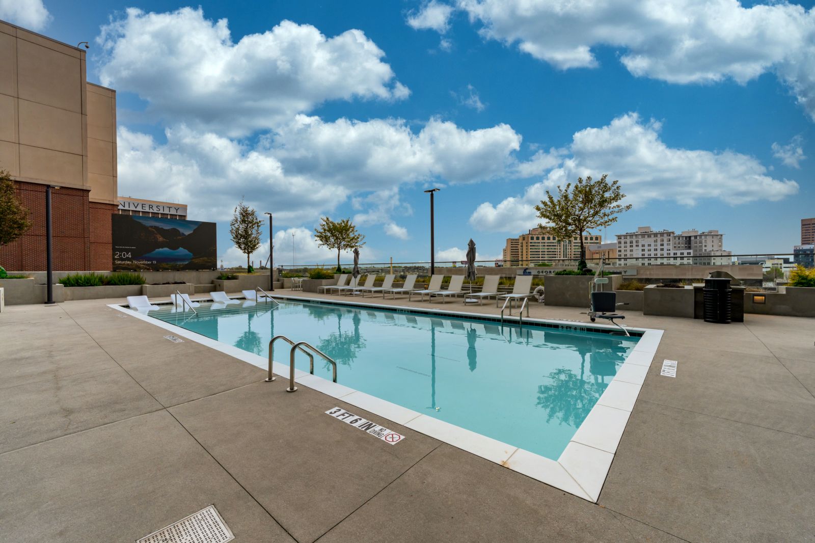 outdoor pool morehouse student living